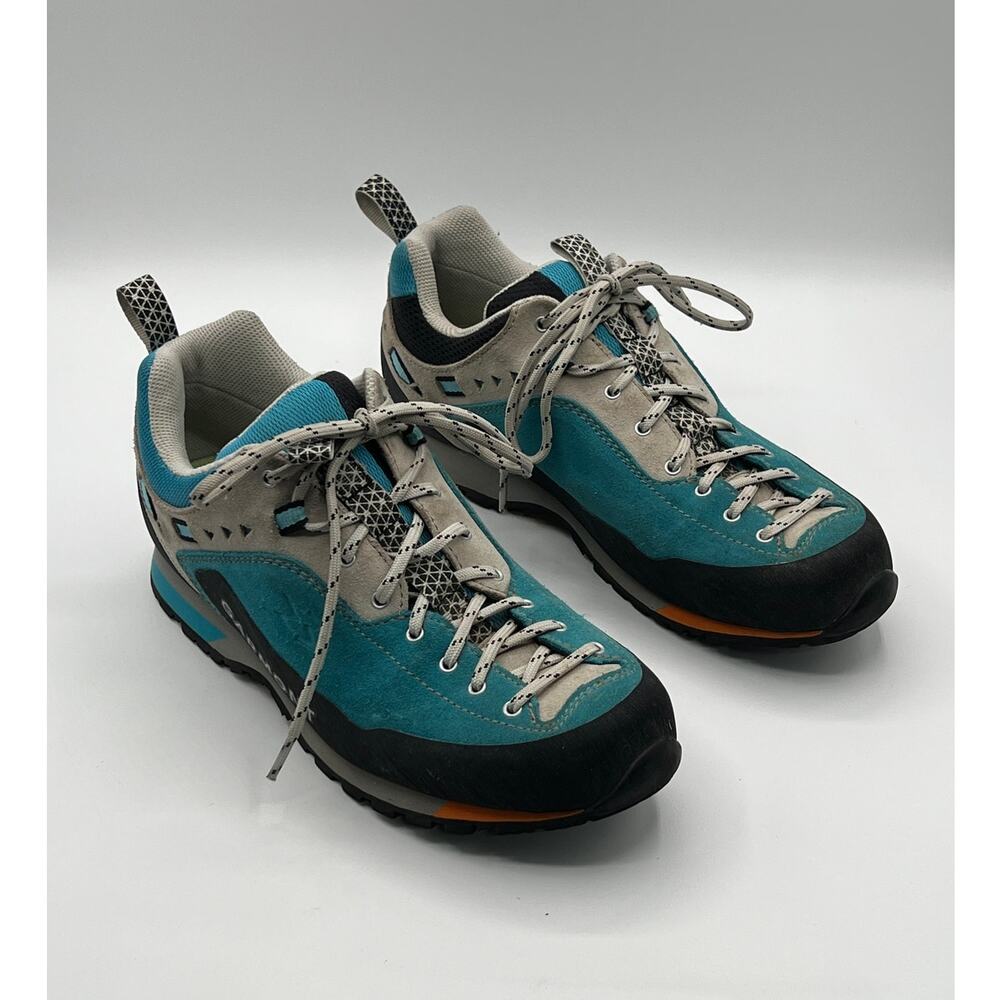 Garmont Womens Size 9 Dragontail Trekking Hiking Shoes Blue Suede Mnt 48104460G